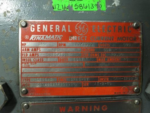 S 955 GE 300 HP DC Motor